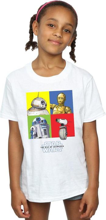 Produktbild Star Wars The Rise Of Skywalker Droid Squares TShirt Mädchen (152, 158)