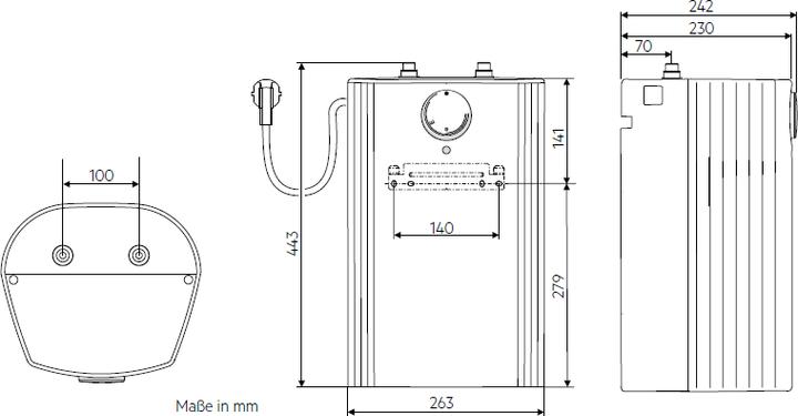 Produktbild AEG Haustechnik druckloser Kleinspeicher Huz 5 Öko Comfort mit ThermoStop-Technologie mit Stecker, 5l