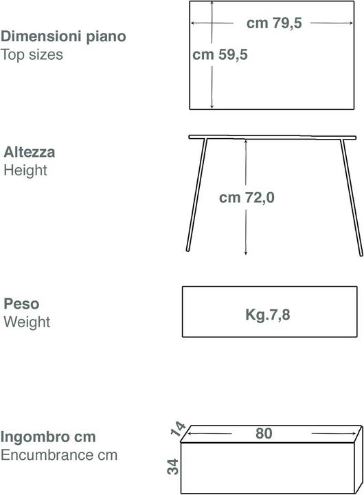 Actual product image Castelmerlino Folding Table