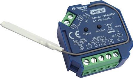 Nordtronic Box Dimmer Zigbee - LED 0-200W / HALOGEN 0-400W ZIGBEE LIGHT DIMMER