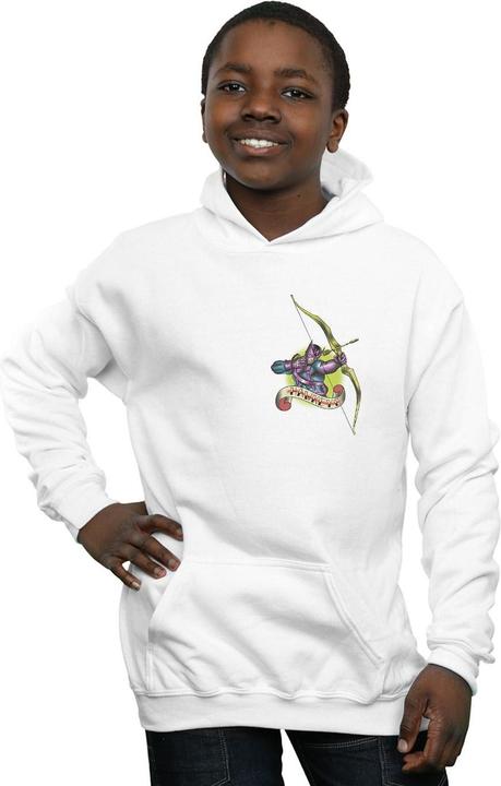 Actual product image Boys Hawkeye Tattoo Breast Print Hoodie (140, 146)