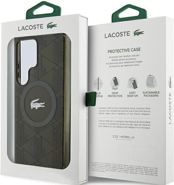 Image du produit Lacoste LCHMS24LUBSB S24 Ultra S928 kaki hardcase IML Blend Monogram MagSafe (Samsung Galaxy S24 Ultra)