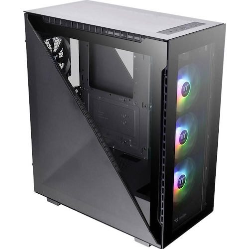 Thermaltake Divider 500 TG ARGB Black (ATX, mATX, Mini-ITX), PC Gehäuse, Schwarz