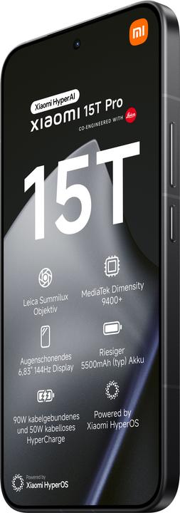 Productafbeelding Xiaomi 15T Pro (512 GB, Black, 6.83", Dubbele SIM, 5G)