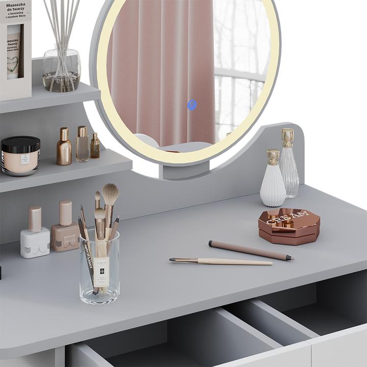 Image du produit Vicco Edda avec éclairage LED et tabouret (80 x 40 x 121 cm)