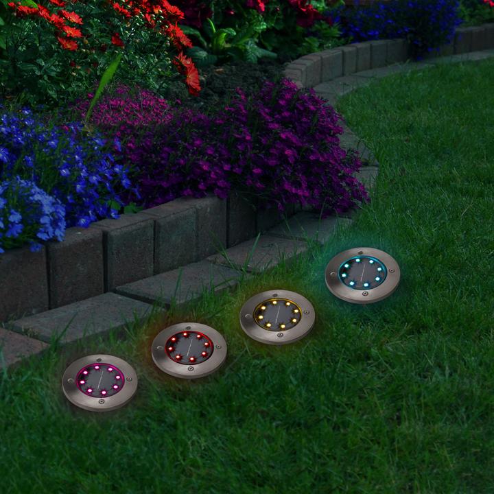 Actual product image Out of the blue LED garden ground lights, set of 4 (IP44)
