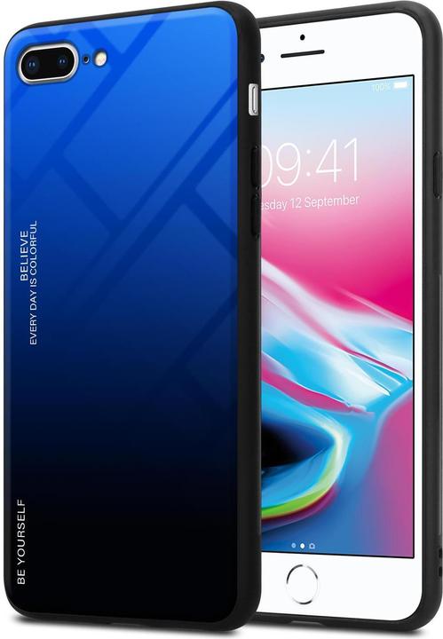 Produktbild Cadorabo TPU 2 Farben Glas Cover (Apple iPhone 7 Plus, Apple iPhone 7s Plus)