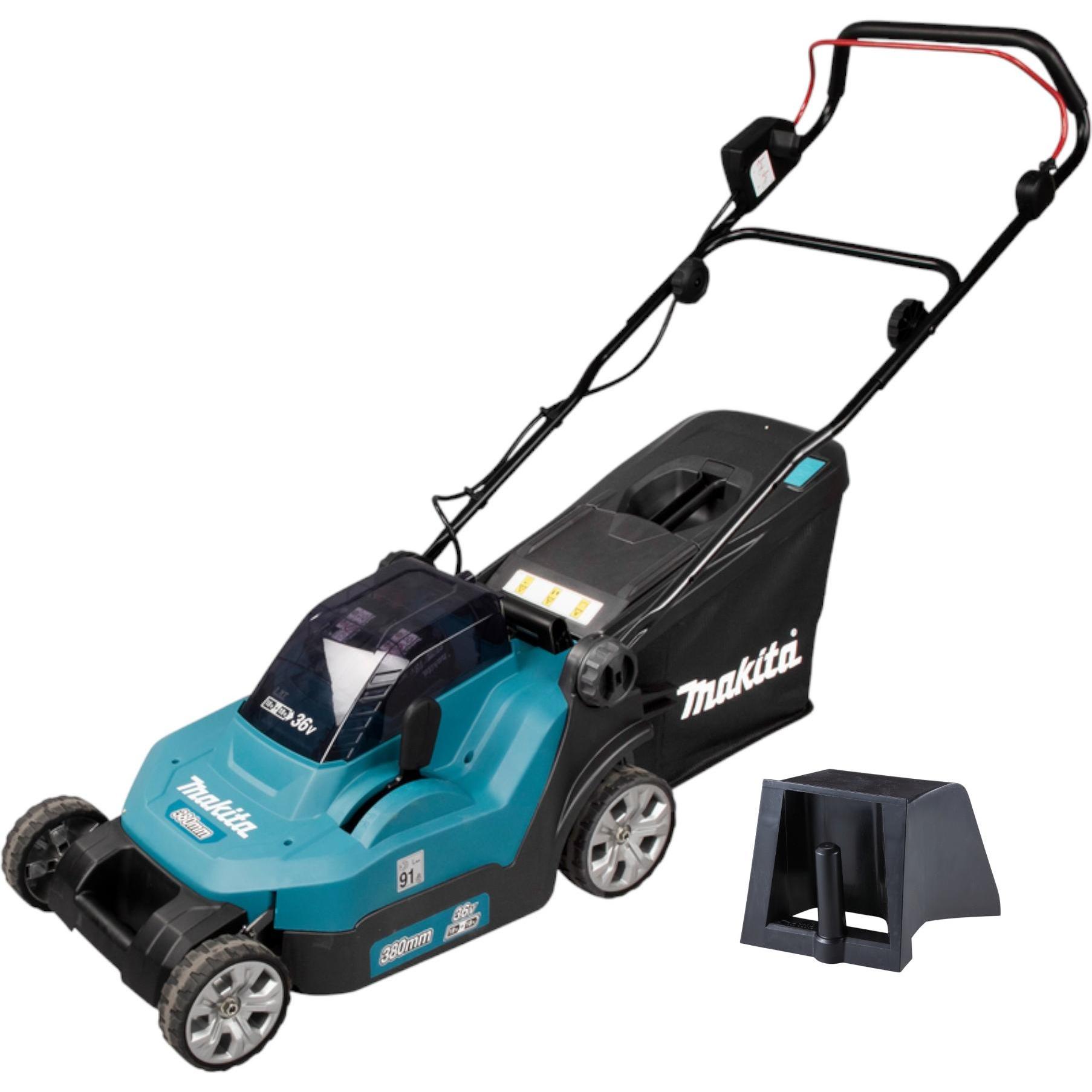 Makita, Tondeuse à gazon, DLM 382 Z Akku Rasenmäher 36 V ( 2x 18 V ) 38 cm 40 l + Mulchkeil - ohne Akku, ohne (Fonctionnement sur batterie)