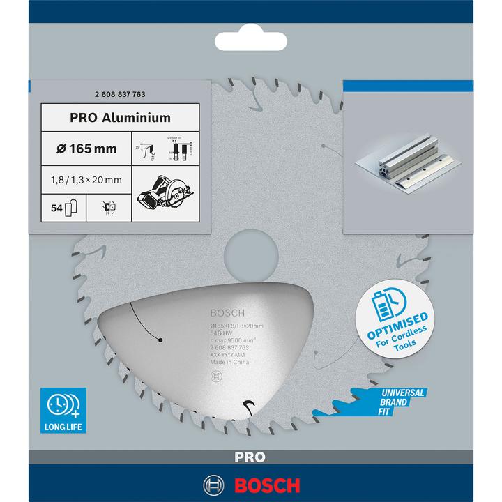 Produktbild Bosch Professional Zubehör PRO Aluminium cordless Kreissägeblatt, 165 x 1,8 x 20 mm
