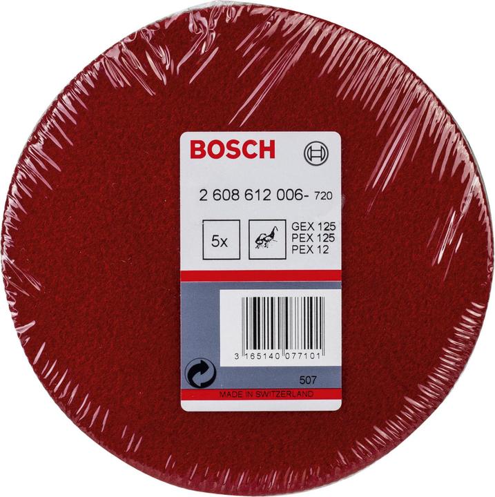 Produktbild Bosch Professional Zubehör Polierfilz für Exzenterschleifer, weich, Klett, 128 mm, 5er-Pack