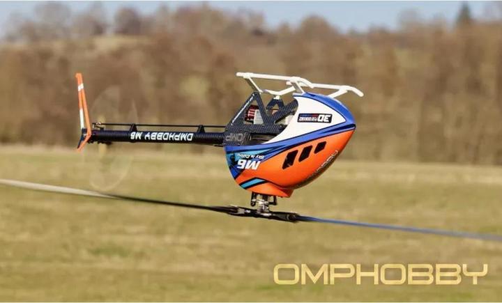 Actual product image OMP Hobby Helikopter M6 Cosmic-Orange Bausatz und Rotorblätter