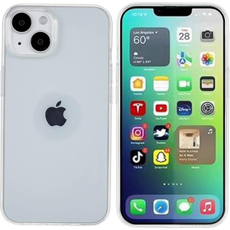 Cover-Discount iPhone 14 Plus - Silikon Case Hülle transparent (Apple iPhone 14 Plus), Smartphone Hülle, Transparent