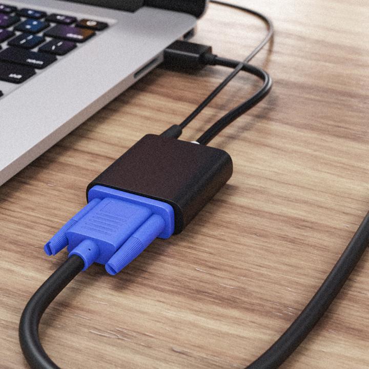 Produktbild CSL HDMI auf VGA, 3,5mm Klinke Audio- & Video-Adapter, 10 cm, Konverterkabel 1080p, digital zu analog (VGA, 20 cm)