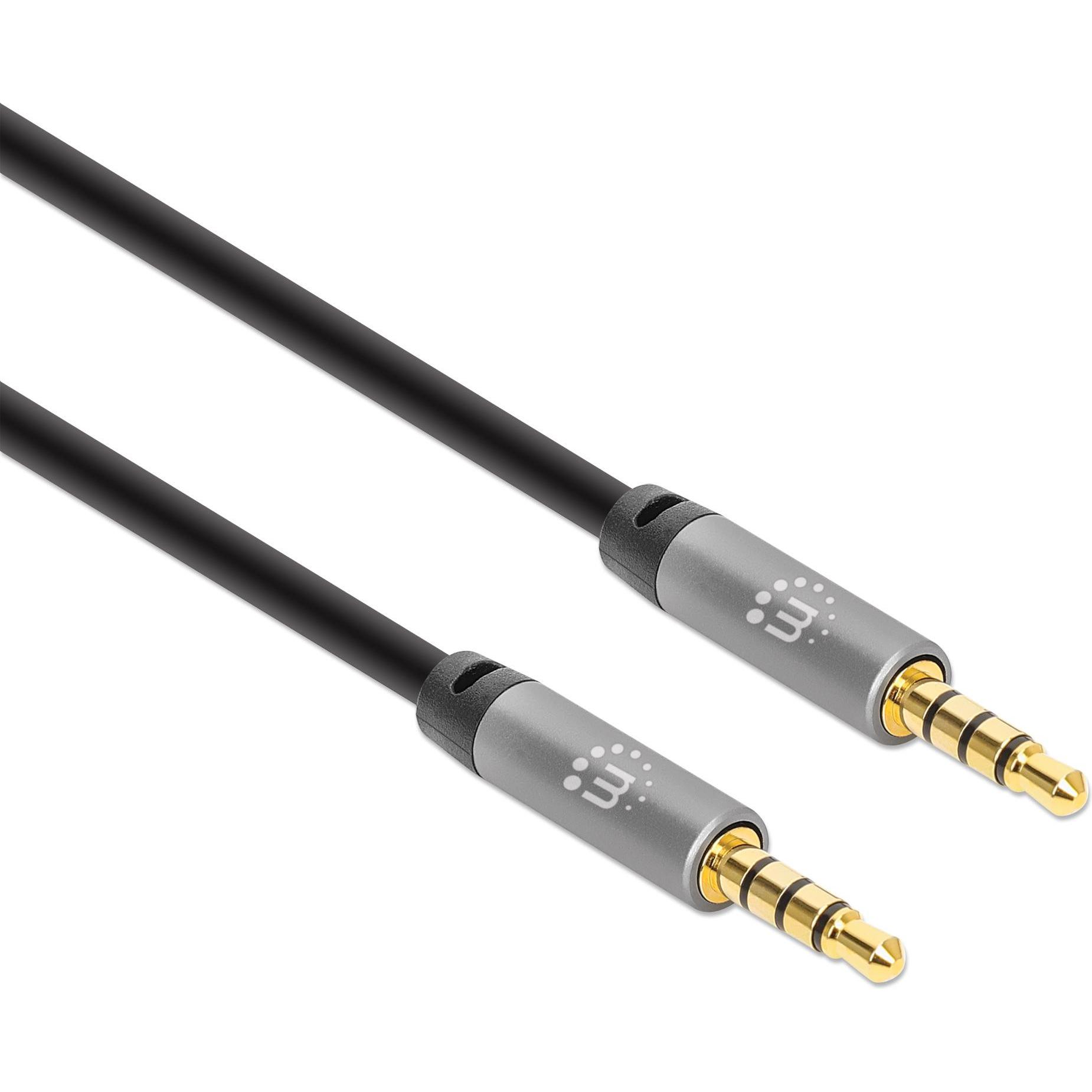Manhattan Audio-Anschlusskabel Aux / Klinke (5 m), Audio Kabel