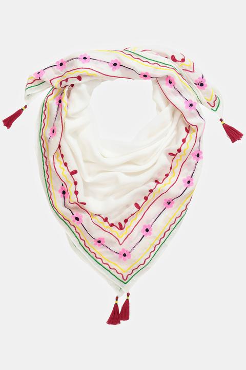 Immagine prodotto Ulla Popken Sciarpa con ricami, fiori e nappe