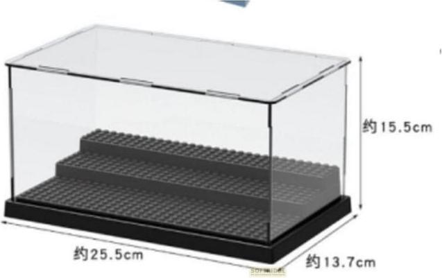 Actual product image Evoretro Acrylic display case for minifigures Small