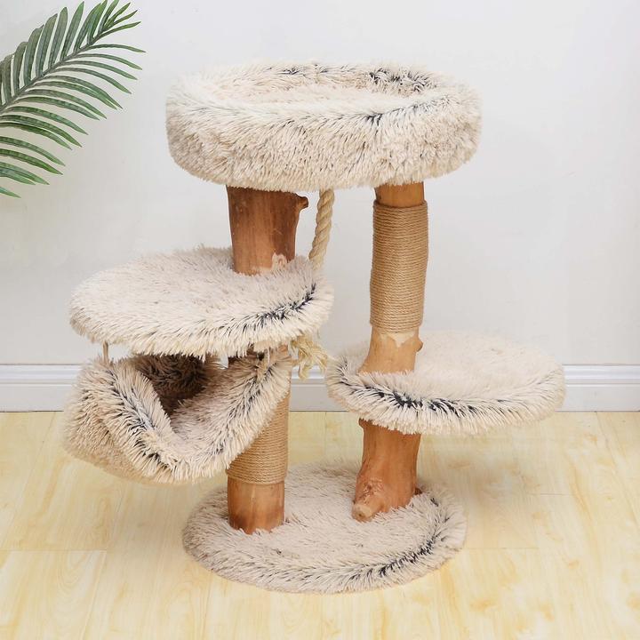 Actual product image Fudajo Designer scratching post (87.50 cm, Brown, Cream)