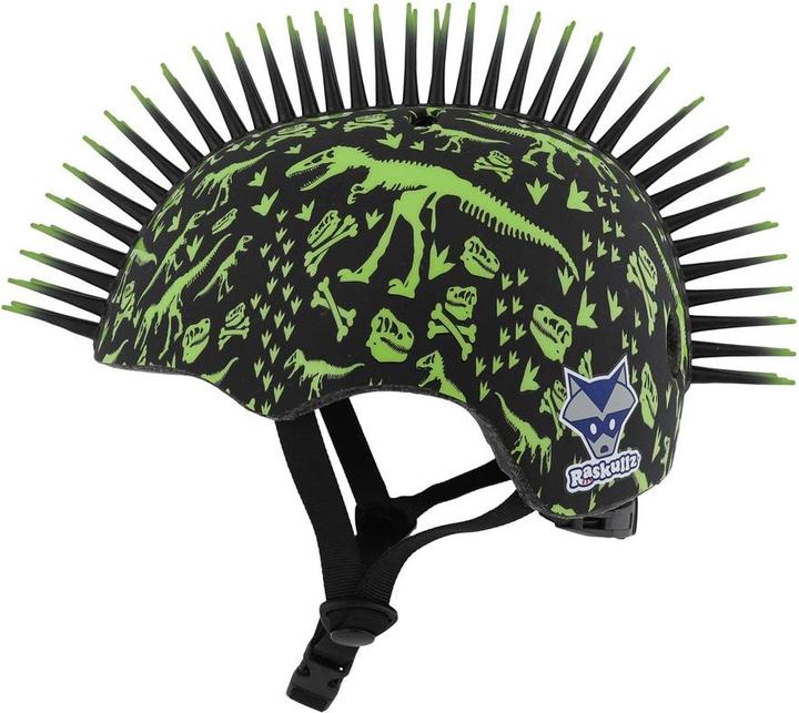 Produktbild MGA Kinderhelm Junior C-Remme T-Rex Bonez Mohawk Schwarze Grösse S Child Fs 5+ (50-54 cm) (neu) (54 cm)