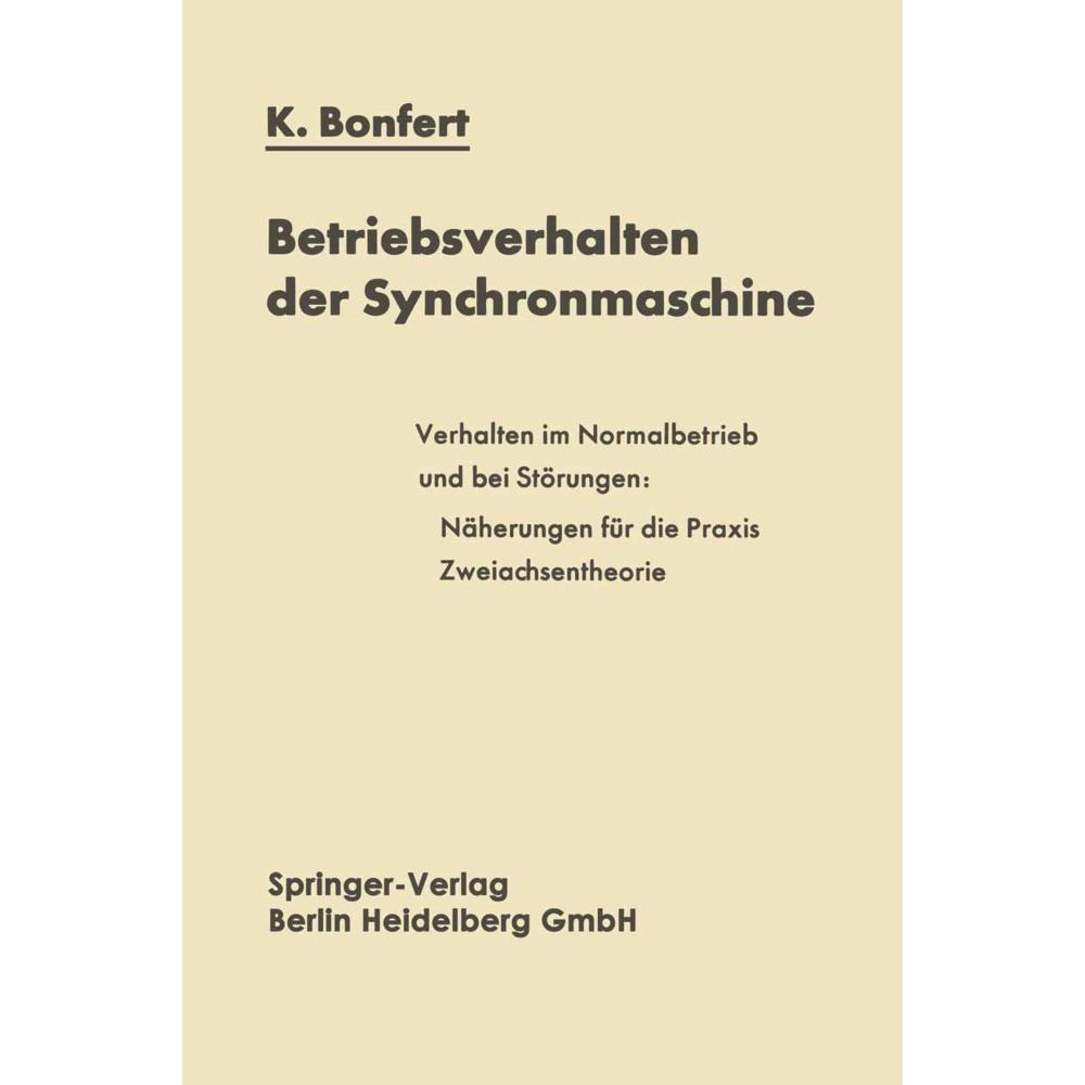 Betriebsverhalten der Synchronmaschine, Fachbücher