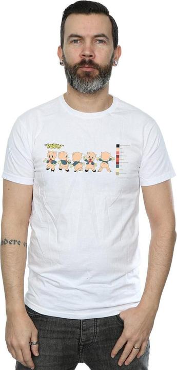 Produktbild Looney Tunes Porky Pig Colour Code TShirt (4XL)