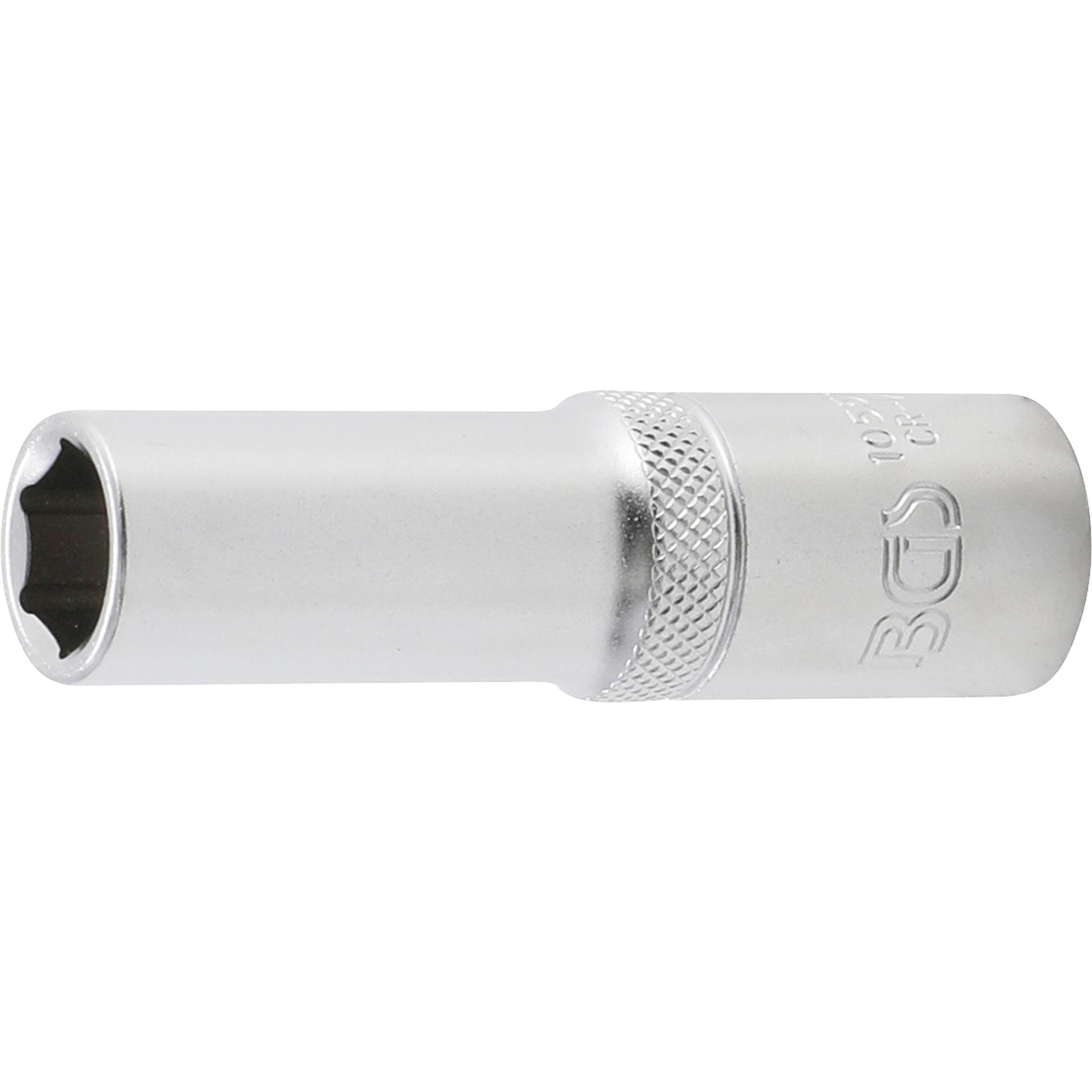 BGS, Steckschlüssel + Stecknuss, Steckschlüssel-Einsatz Sechskant, tief Antrieb Innenvierkant 12,5 mm (1/2") SW 13 mm (1...