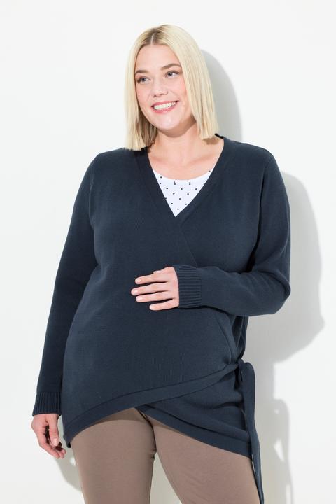 Immagine prodotto Ulla Popken Bellieva Pullover, Wickelfunktion, V-Ausschnitt, GOTS (58)