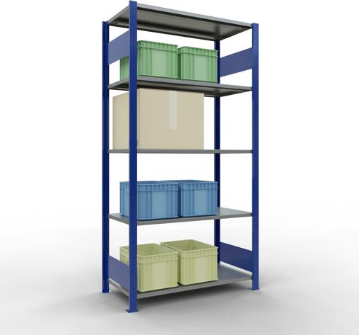 Immagine prodotto Schulte Lagertechnik Sistema di scaffalature di base senza viti MULTIplus150 con ripiani di lunghezza
