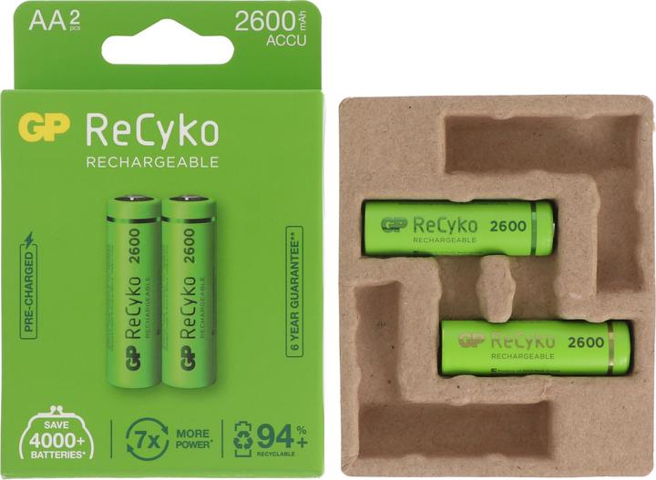 Actual product image GP Batteries ReCyko (2 pcs., AA, 2600 mAh)