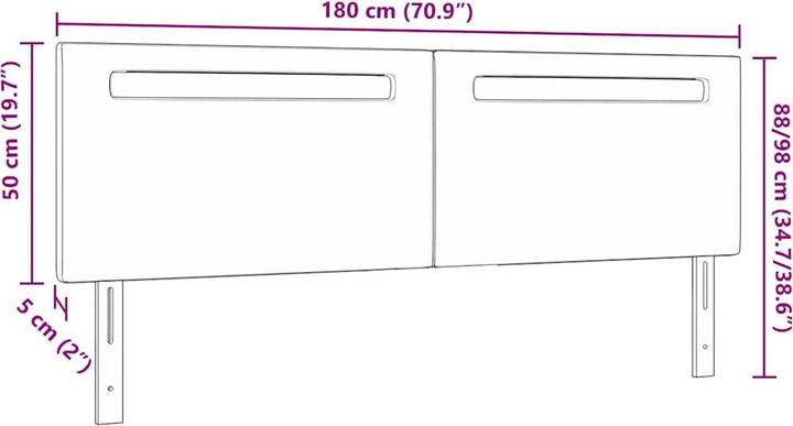 Immagine prodotto VidaXL Testata nera (180 x 5 x 88 cm)
