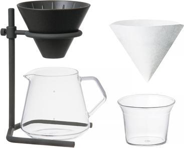 KINTO SCS-S04 - Ceramic dripper for 4 cups + stand + serving container 700 ml + holder + filter (0.70 l)