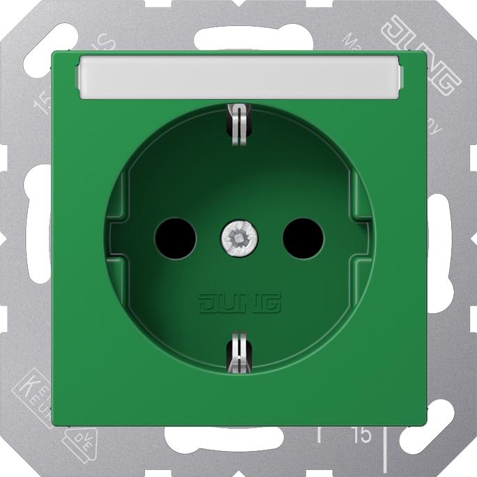 JUNG, Steckdose, Steckdose 1f gn glz AS/A UP IP20 BSF ZP A1520BFNAGN