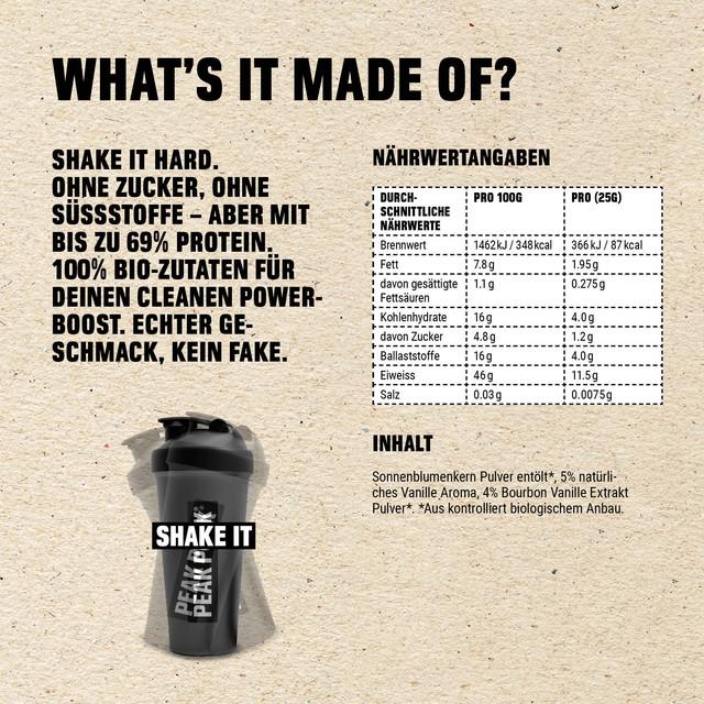 Produktbild Peak Punk Bio Protein Shake (Vanille, 1 Stk., 250 g)