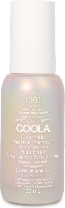 Actual product image Coola Suncare Clear Skin Zinc Oxide Sunscreen (Sun cream face, SPF 30, 33 ml)