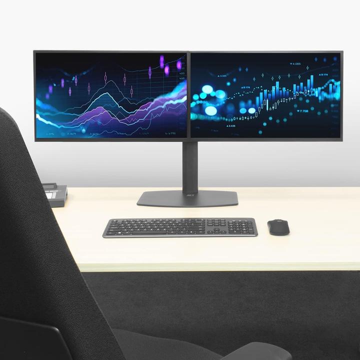 Actual product image ACT Monitor Desk Stand, 2 screens up to 27ö, with gas spring (Table, 27", 12 kg)