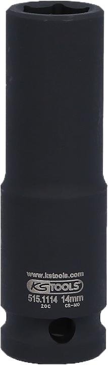 Produktbild KS Tools 1/2" Kraft-Stecknuss lang (14 mm)