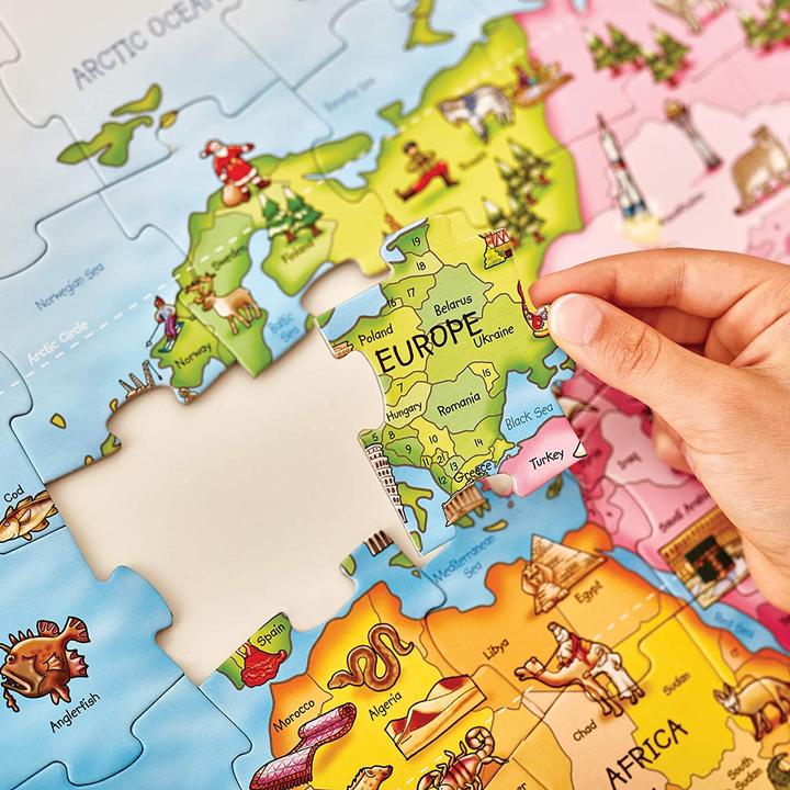 Image du produit Orchard World Map Puzzle & Poster (150 pièces)