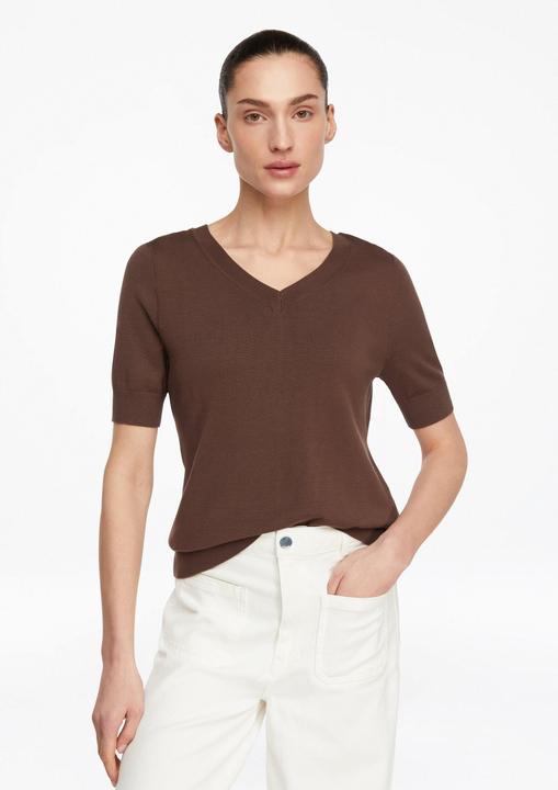 Actual product image Comma Kurzarm-Pullover mit tiefem Rückenausschnitt und Bindedetail (46)