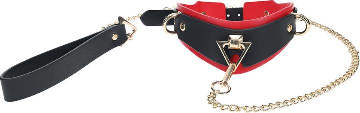 Actual product image Ouch! Milan Collection - Collar with Leash - Black/Red