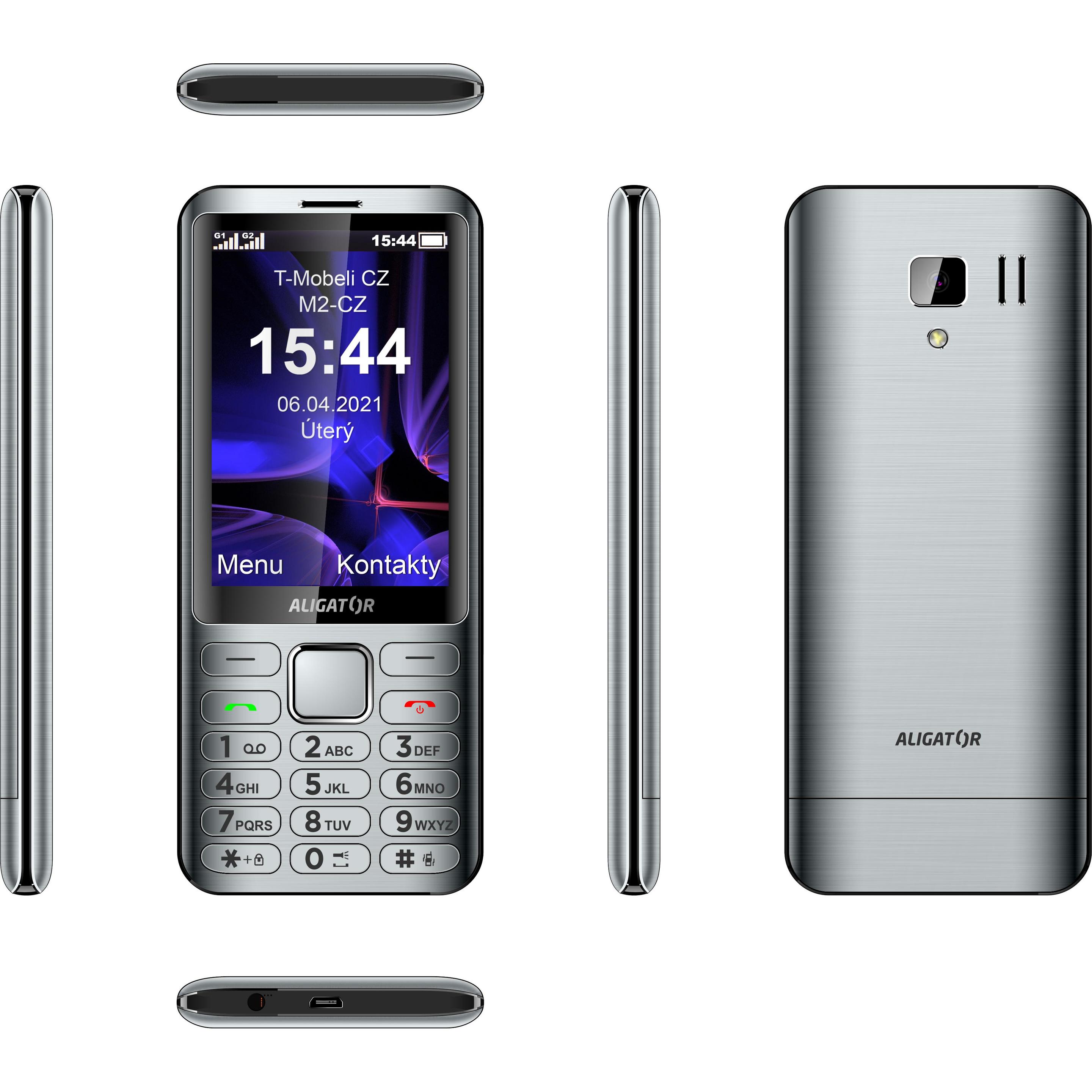 Thumbnail - Aligator D950 (3.5") Silver Senior phone (3.50", 2G), Tastenhandy, Silber