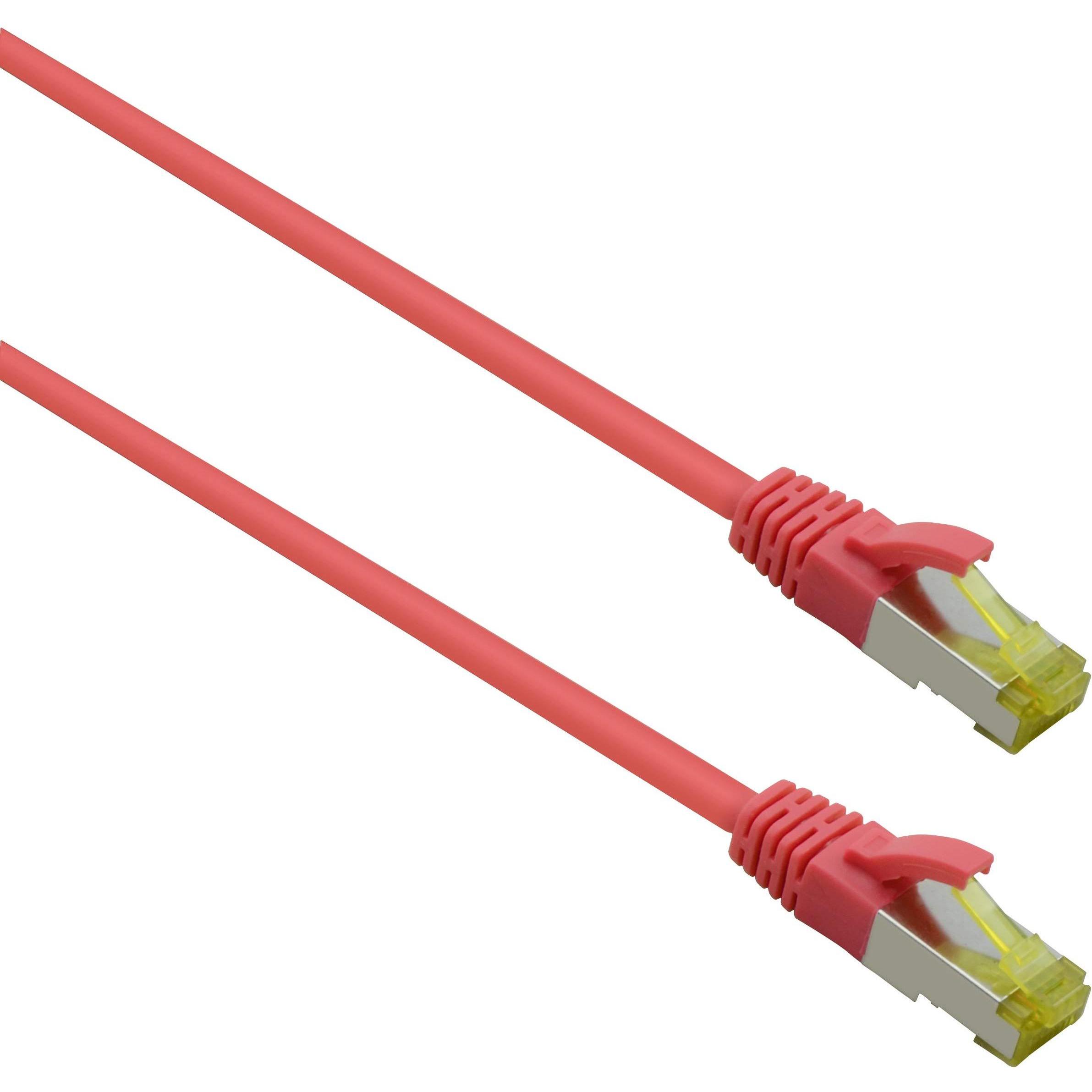 Helos ultra flex Patchkabel S/FTP Cat 6a TPE rot 0,5m (S/FTP, CAT6a, 0.50 m), Netzwerkkabel