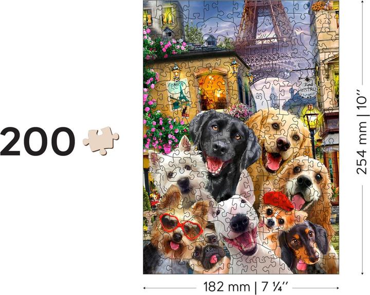 Image du produit WoodenCity Puzzle en bois M Puppies Paris (200 pièces)