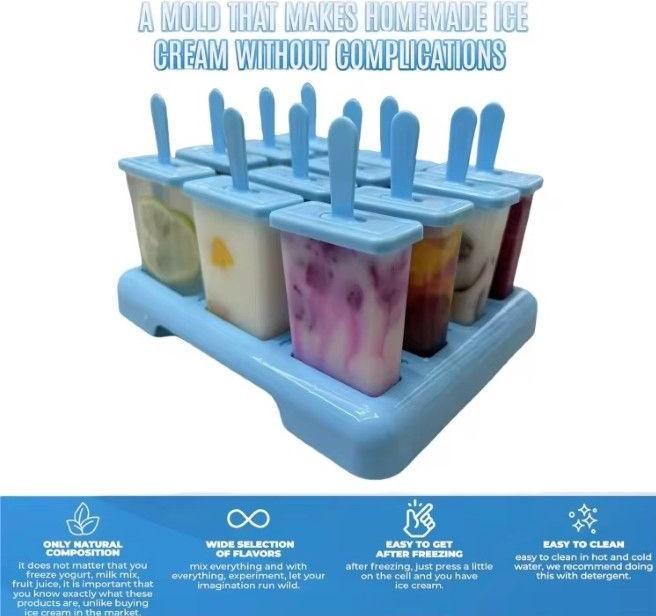 MU Classic Eisform für Eis am Stiel 12er Set