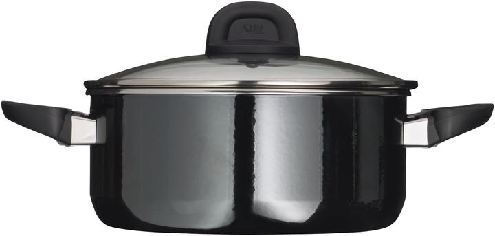 Actual product image Silit Kochtopf Bratentopf Induktion 24cm Glasdeckel 4,4l Modesto Line Silargan schwarz (Pot, Silargan, 24 x 16.50 cm)