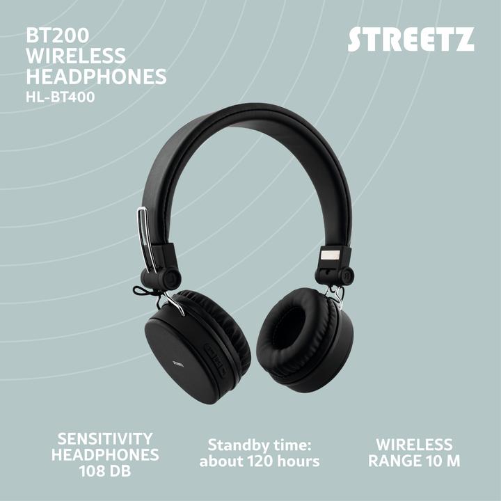 Actual product image Streetz HL-BT400 (No noise cancellation, 22 h, Wireless, Cable)