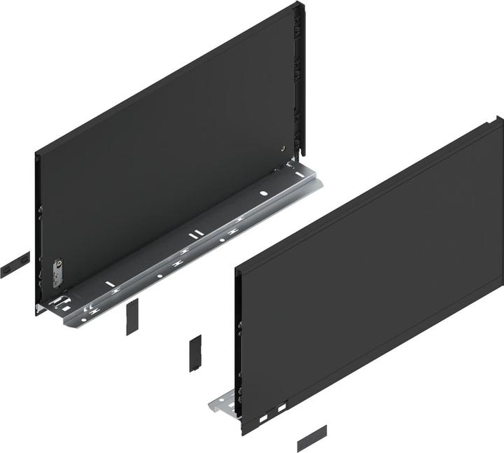 Actual product image Blum LEGRABOX pure frame height F, NL 450, carbon black matt