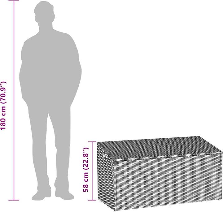 Actual product image vidaXL Garten-Aufbewahrungsbox
