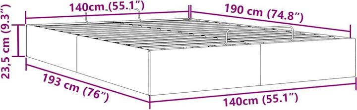 Actual product image vidaXL Ottoman-Bett (140 x 190 cm)