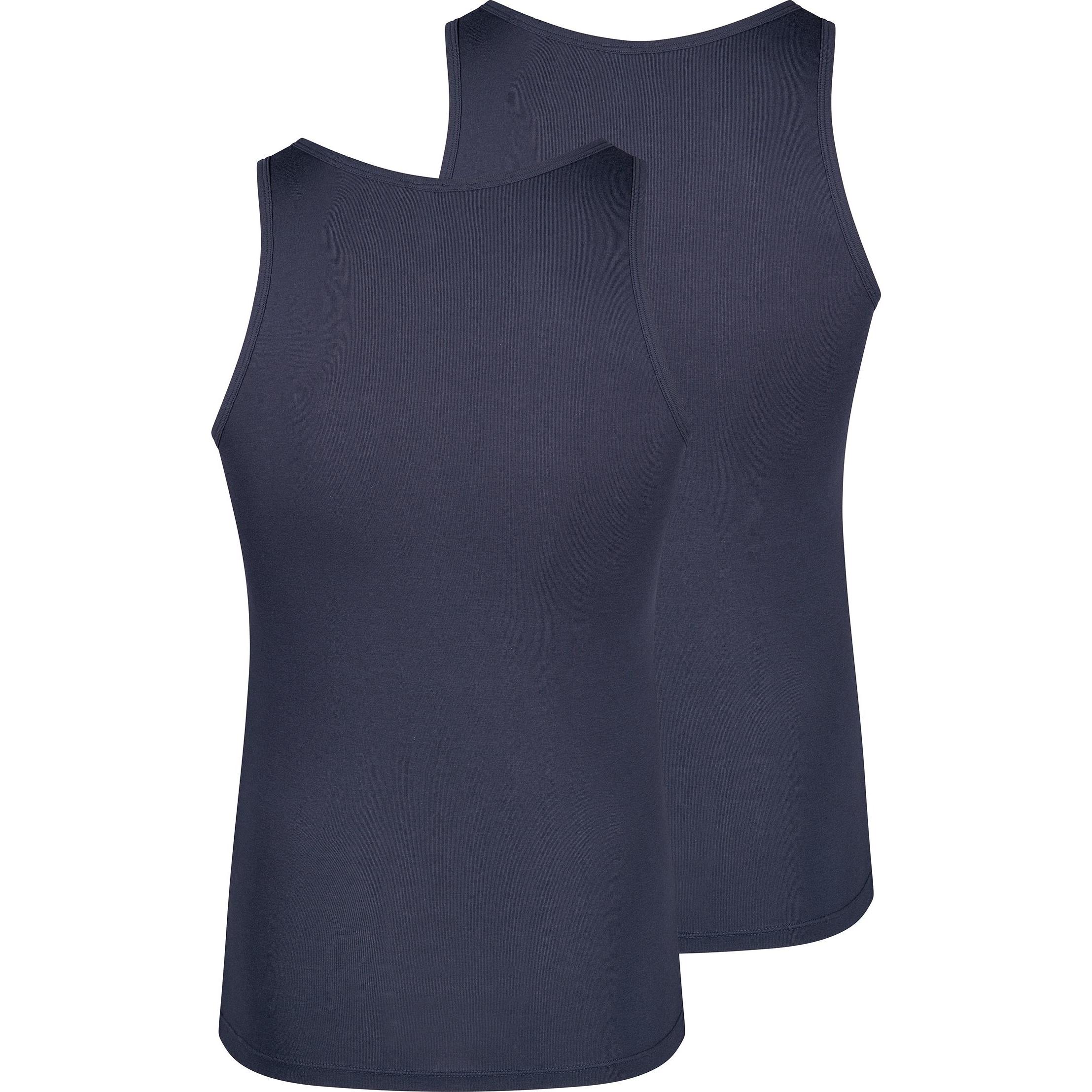 Thumbnail - Skiny, Herren, Shirt, 2er Pack Basic Unterhemd / Tanktop, Blau, (XL)