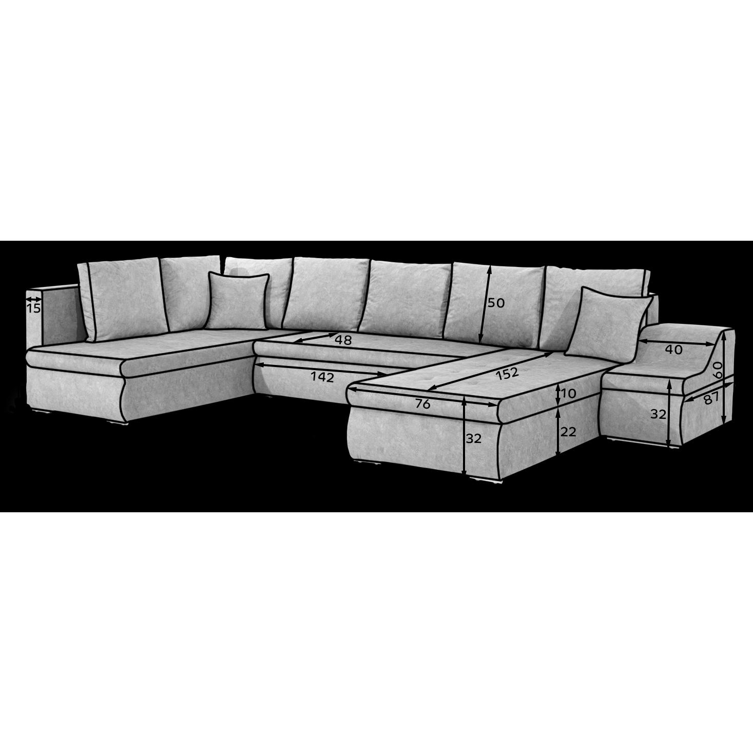 ELTAP, Sofa, Giovanni (Wohnlandschaft, Bettsofa)