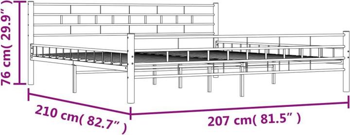 Actual product image vidaXL Bettgestell (200 x 200 cm)